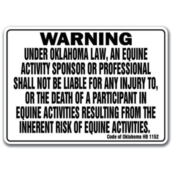 Signmission 14 in Height, 10 in Width, Plastic, 10" x 14", WS-Oklahoma Equine WS-Oklahoma Equine